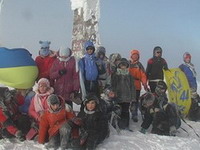 Зимнее восхождение «Абалаковцев» на Говерлу в честь дня 70-летия Сумской области 10.01.2009 года