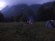 Вечер в горах Кавказа