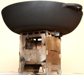 Печь-щепочница  BIG из обычной стали